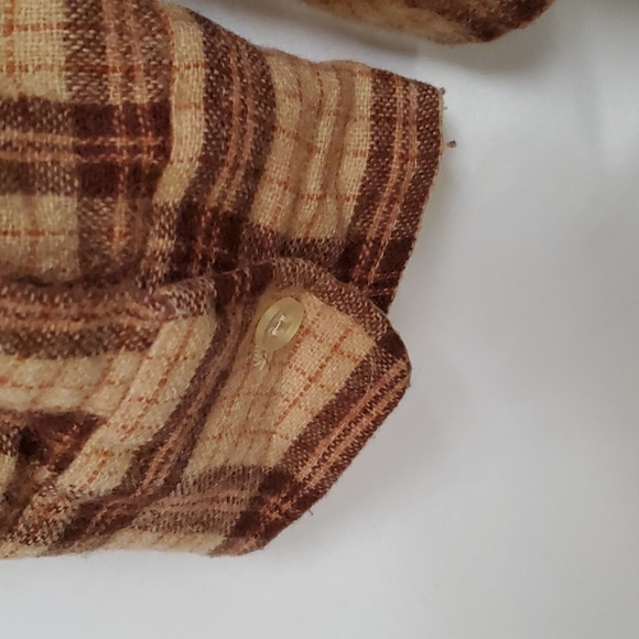 Vintafe Van Cort Flannel Wool Blend Plaid Button Front Shirt Jacket Shacket - Picture 5 of 6